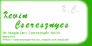 kevin cseresznyes business card